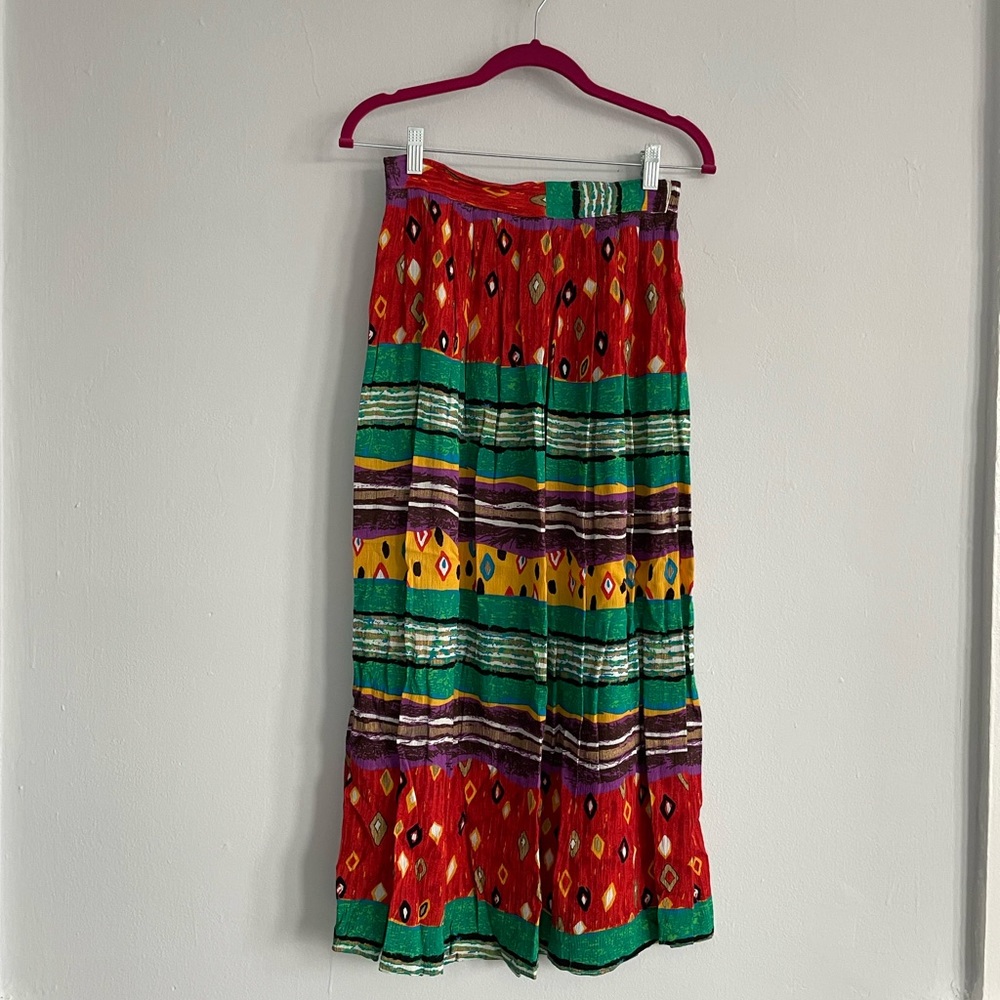 Vintage Melrose Brand 2 pc outfit (short sleeve button up with skirt) - Picture 4 of 7